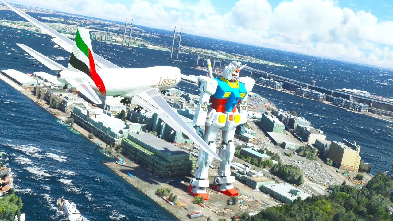 The Epic GUNDAM Robot Landing in Japan