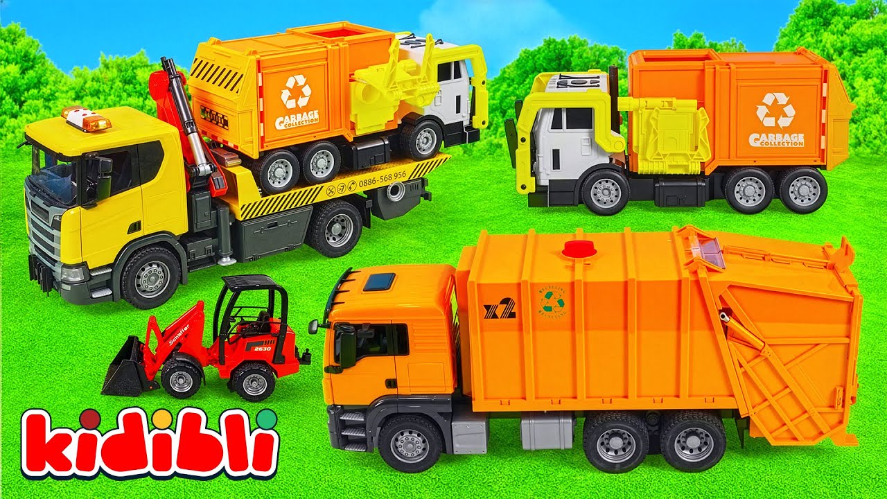 Guincho Salva Caminhão de Lixo Quebrado 🚚 Brinquedos DIY de Reciclagem para Crianças 🛻 | Kidibli