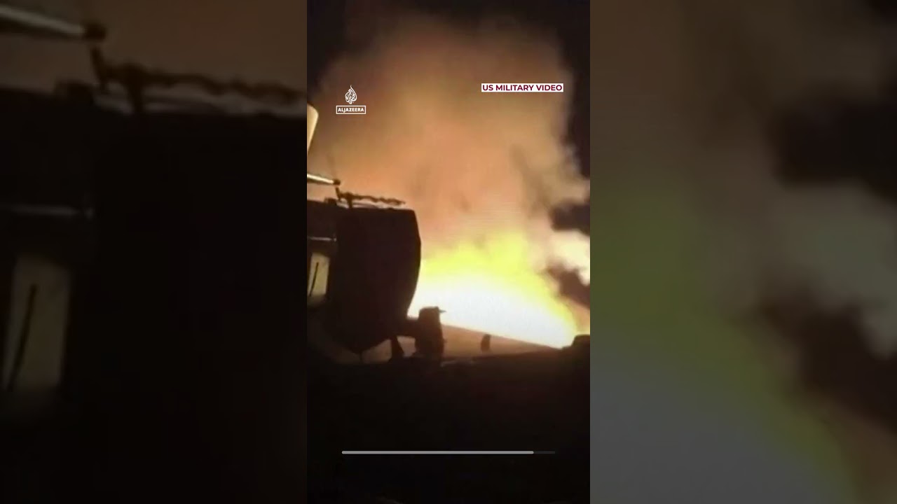 US releases video of warship firing missiles in strikes on Iran
