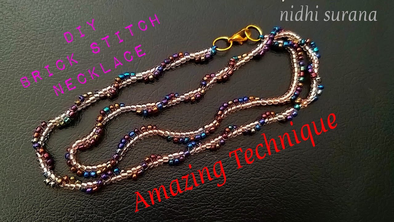 ⚜️ Amazing Brick Stitch Necklace || Winding Seed beads Necklace Tutorial || DIY (0269)