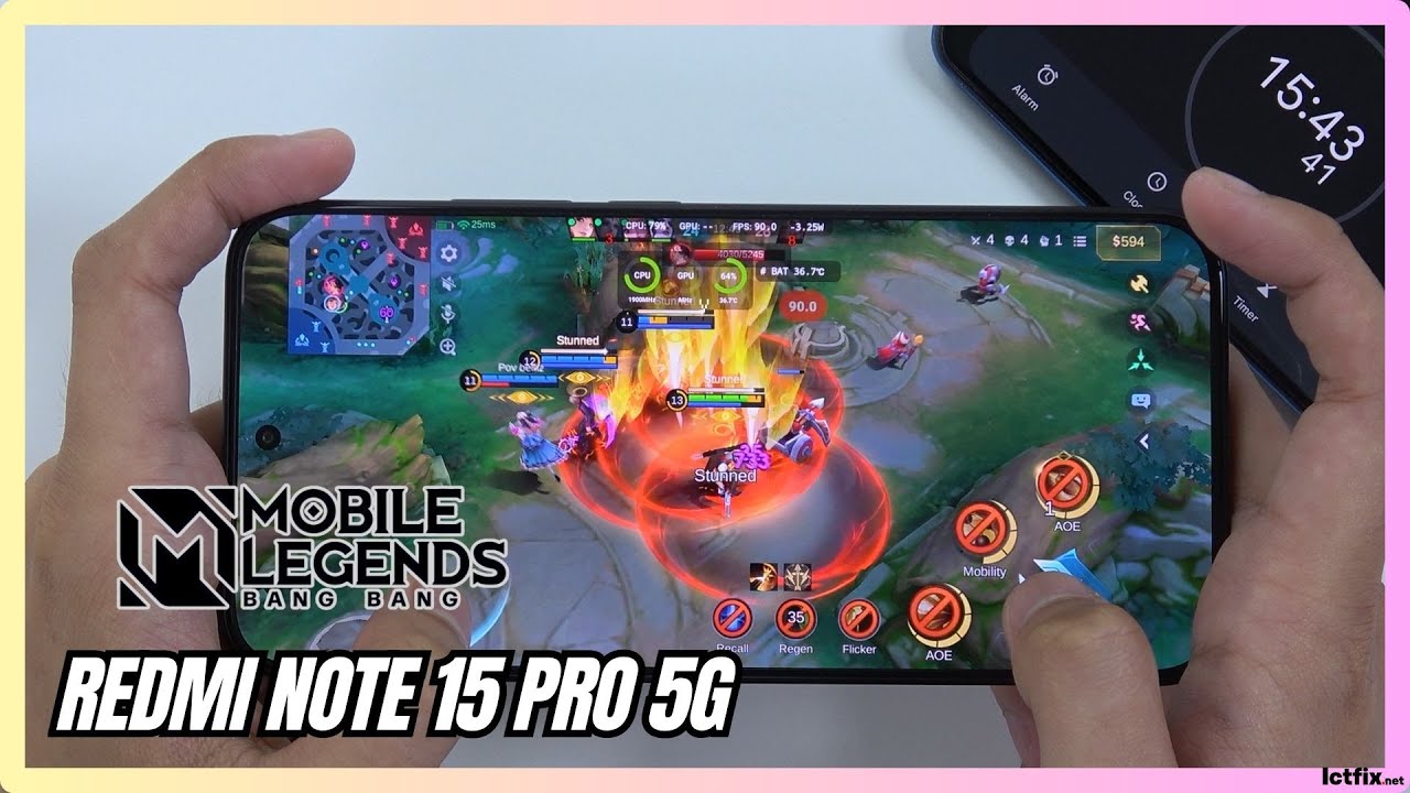 REDMI NOTE 15 PRO 5G Mobile Legends Gaming Test MLBB | Dimensity 7400-Ultra | 120Hz Display