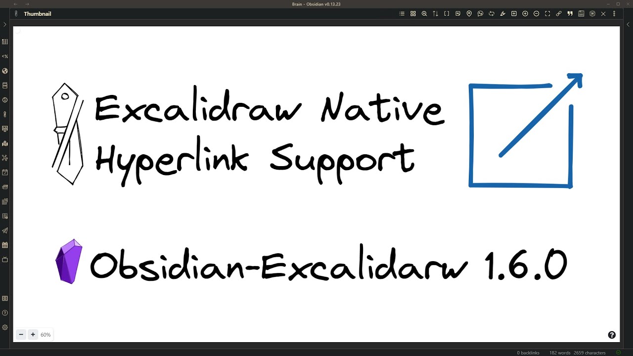 How to guide for the Excalidraw-native hyperlinks in the Obsidian plugin