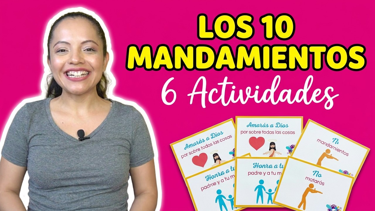 Los 10 mandamientos Para Niños - 6 Actividades Para Aprender