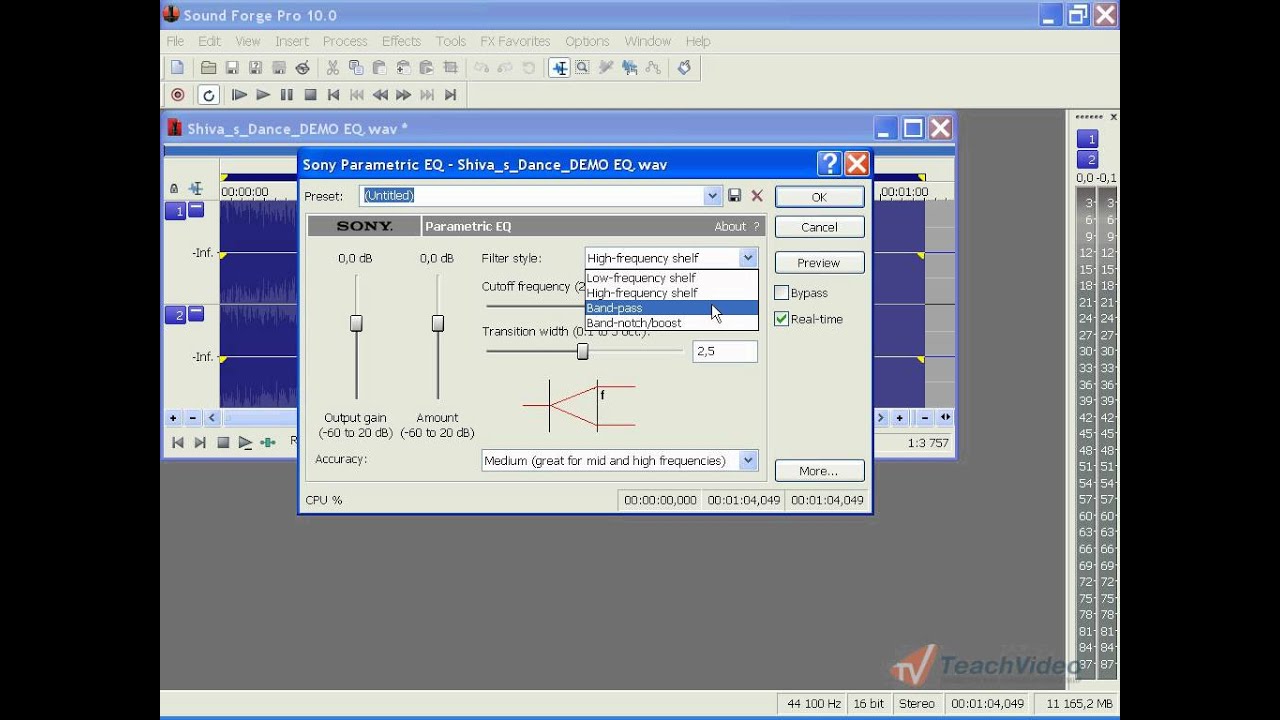 Эквализация в Sound Forge Pro 10 часть 2 (23/46)