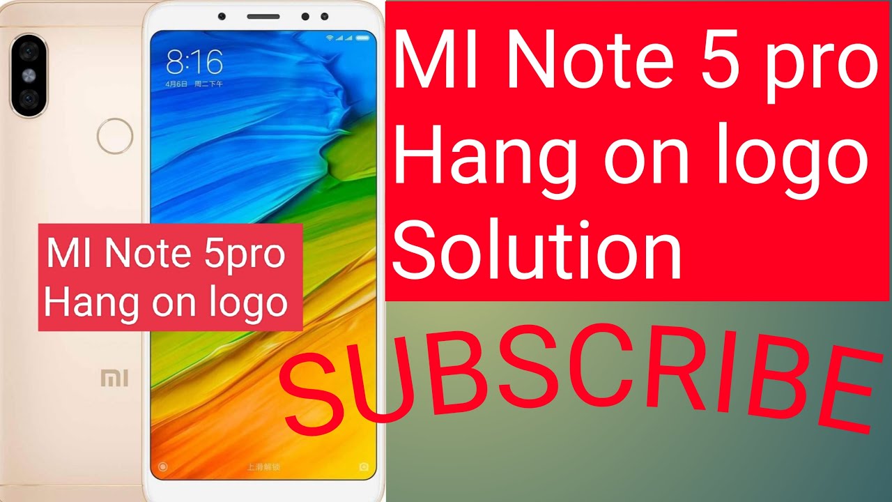 MI Note 5pro hang on logo