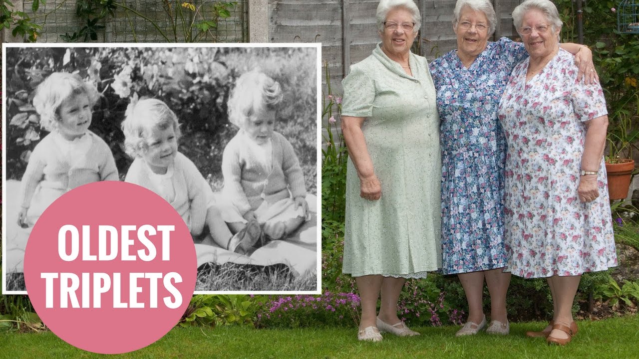 Britain's oldest triplets celebrate their 80th birthday.