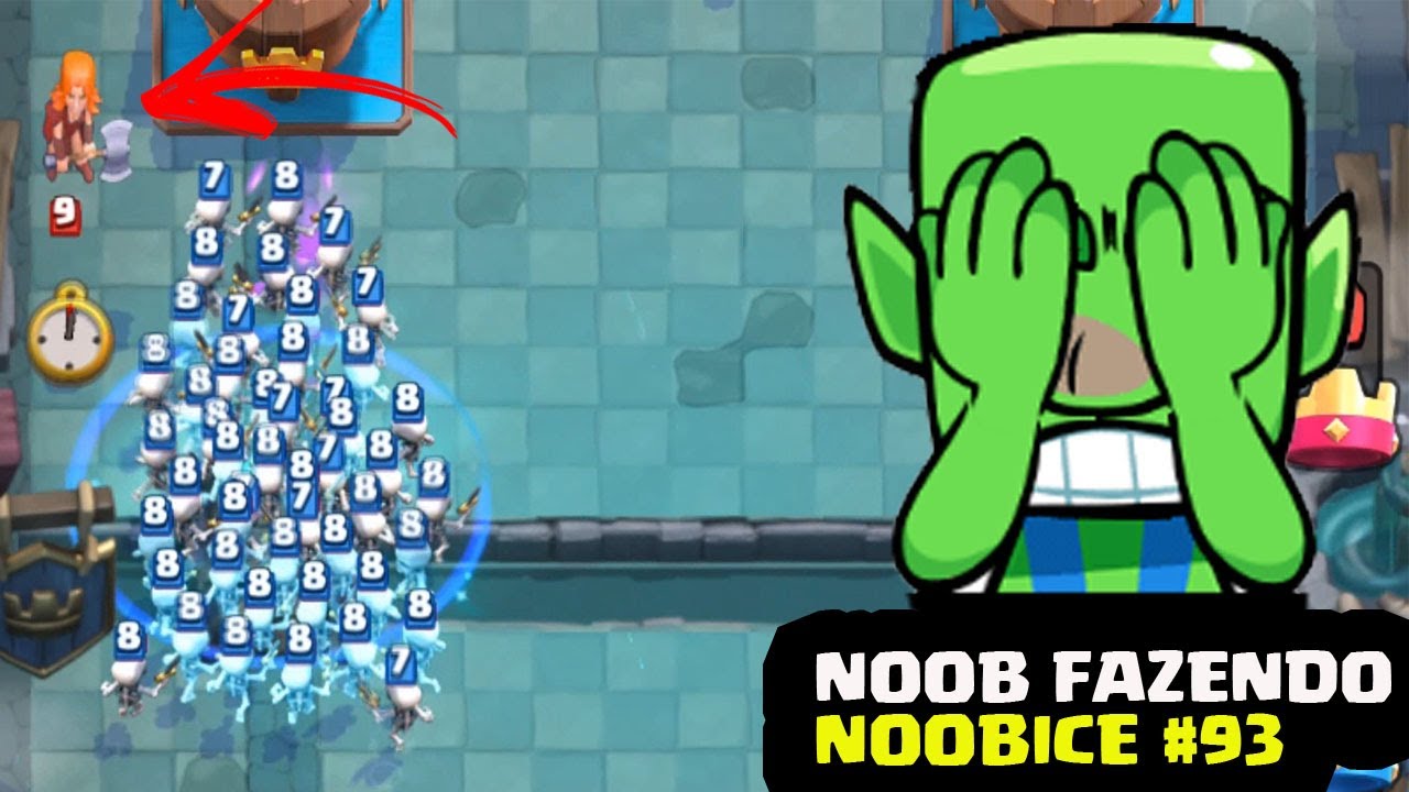 NOOB FAZENDO NOOBICE #93 - MOMENTOS ENGRAÇADOS NO CLASH ROYALE | FUNNY MOMENTS