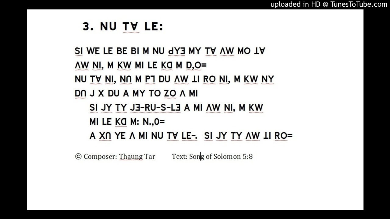 3. Nu TA LE  SOS 5.8 ThaungTar: Lisu Bible song