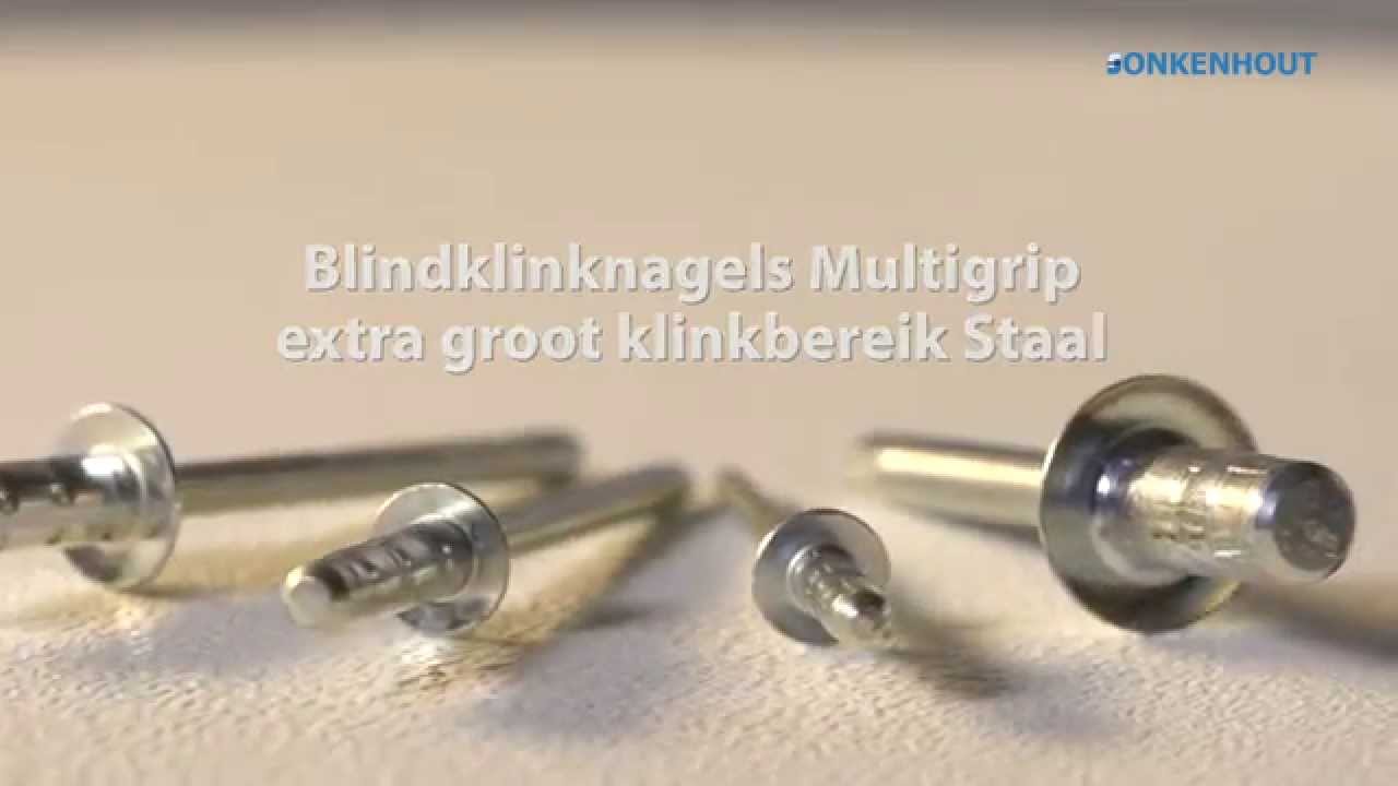 Blindklinknagels Multigrip Staal extra