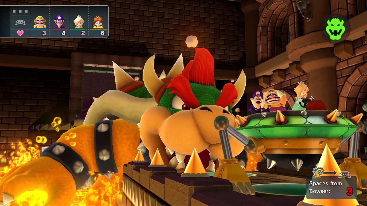 Mario Party 10 Bowser Party #617 Wario, Waluigi, Rosalina, Daisy Chaos Castle Master Difficulty