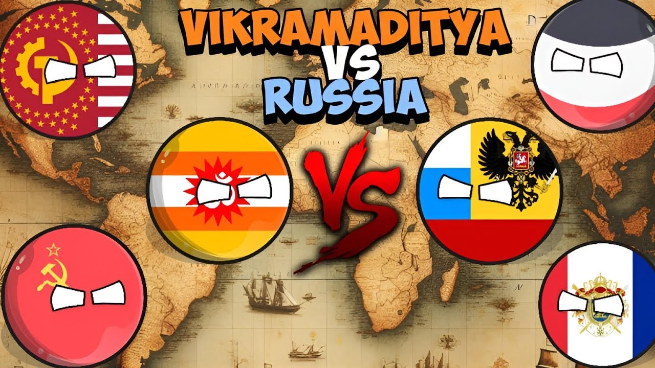 [VIKRAMADITYA VS RUSSIA] 🔥⚔️ || World Provinces #countryballs #geography