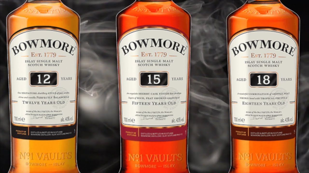 Односолодовый шотландский виски Bowmore Islay 12, 15 и 18 лет