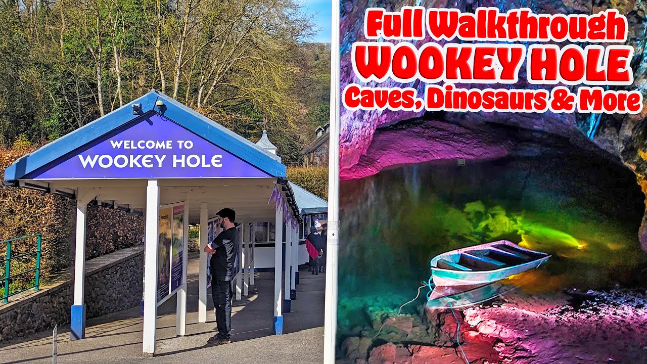 Wookey Hole Full Walkthrough | Largest Show Caves in UK | (April 2024 (4K)