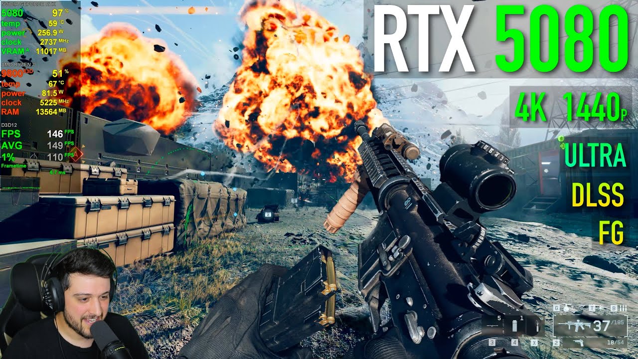 The RTX 5080 in BATTLEFIELD 6 Beta! - 4K & 1440p - ULTRA settings
