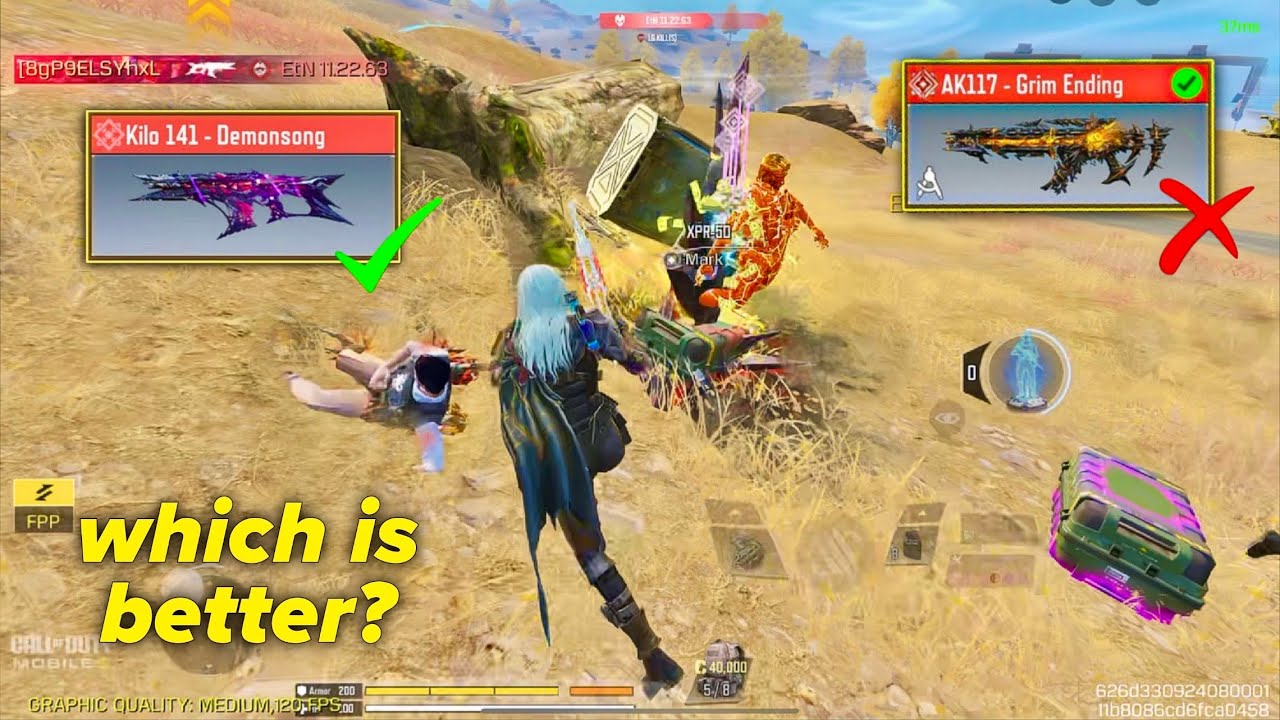 MYTHIC AK117 GRIM ENDING OR MYTHIC KILO 141 DEMONSONG WHICH IS BETTER IN COD MOBILE