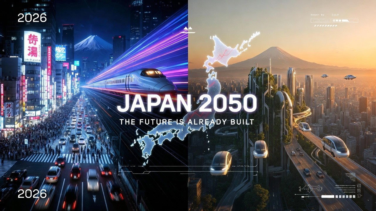 Japan 2050: How Japan Is Building the World’s Most Advanced Future (AI, Maglev & Flying Cars)