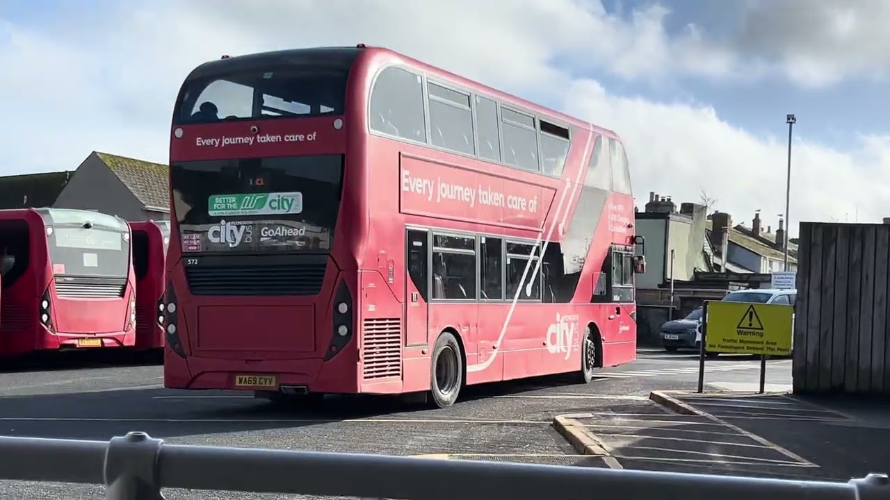 Plymouth Citybus 572 WA69 CYV in Camborne Bus station/depot 14 St Ives