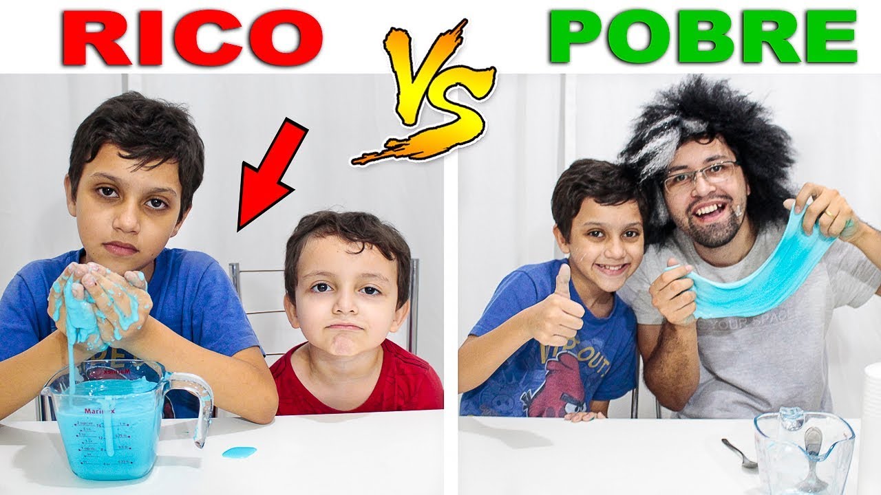 RICO VS POBRE FAZENDO SLIME #2 Gustavo TV