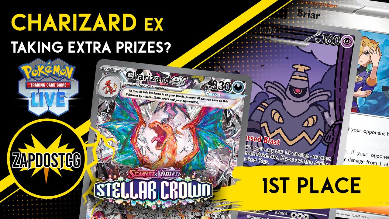 1st Place Updated Charizard ex Deck With Stellar Crown - Briar is BROKEN! (Pokemon TCG)