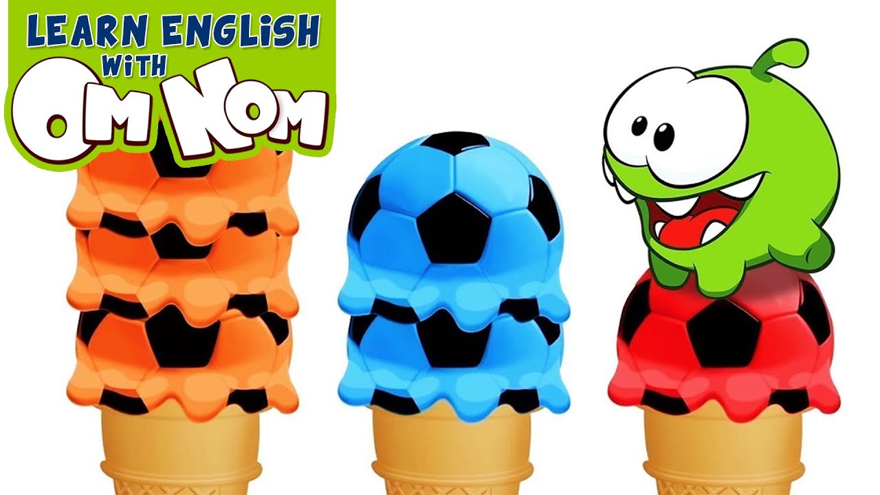 Making 3 Ice Cream Cups with Om Nom | Learn Colors with Educational Cartoons for Kids by Om Nom