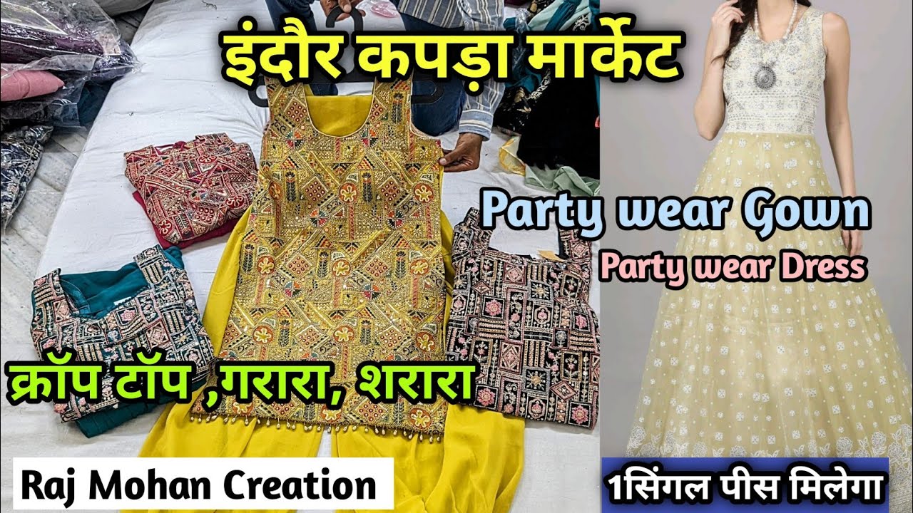 Exclusive Party wear Dress Collection Indore || Crop top Gown Garara Sarara Collection||