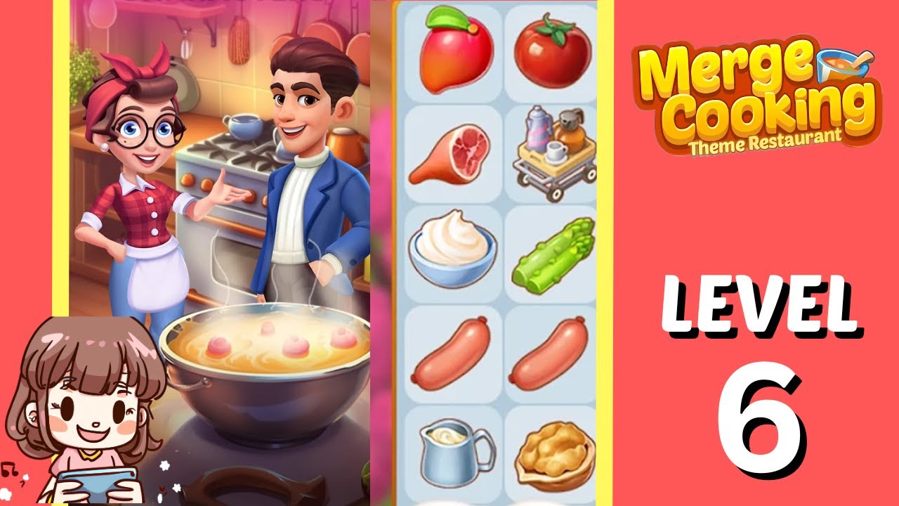 Merge Cooking:Theme Restaurant Level 6 🍒🍓
