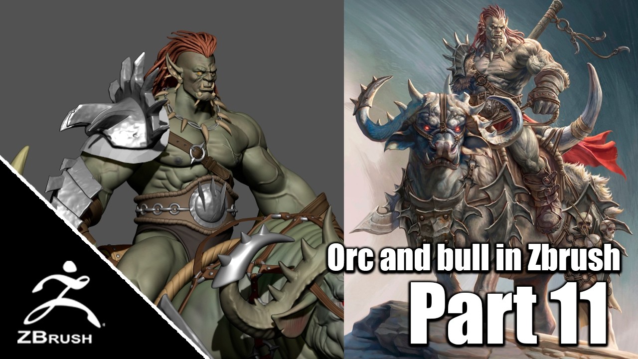 Orc and Bull in Zbrush - Making Of - Sculpt Timelapse : Part 11