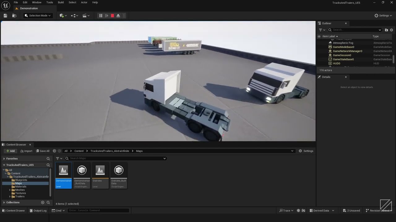Trucks & Trailers - Enable Chaos Vehicles Plugin - UE5