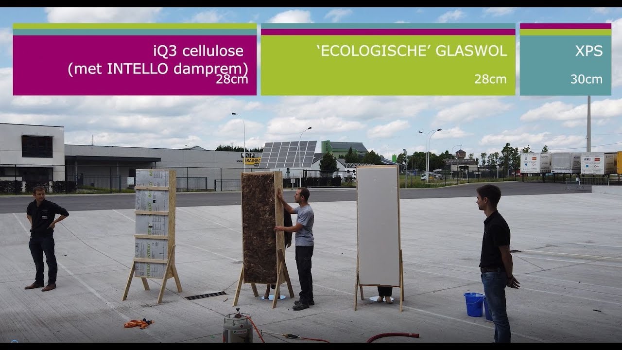 Test de feu extrême 2019: isolation iQ3 cellulose vs. lain de verre vs. XPS F (version longue)
