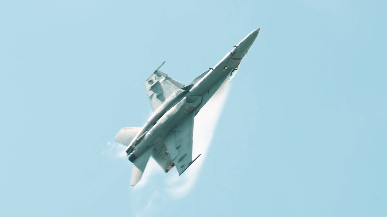 4K Dayton Air Show 2023 - F/A-18F Demonstration (Friday Morning)