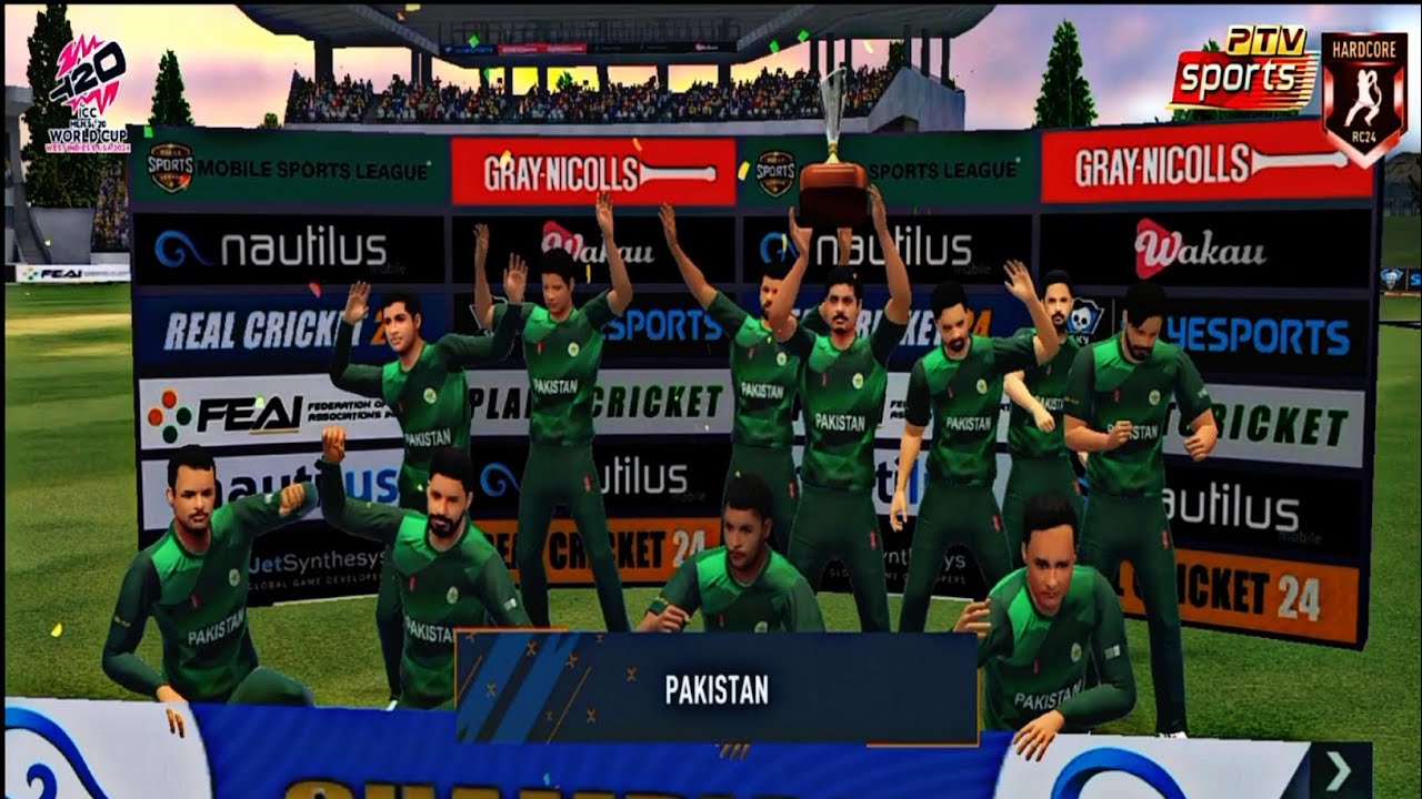 Real Cricket 24 | ICC T20 WORLD CUP 2024 | PAK v AUS FINAL MATCH HIGHLIGHTS