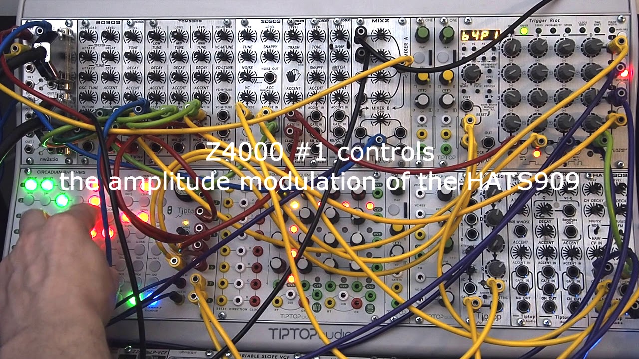 ADSR envelopes modulating DRUM MODULES