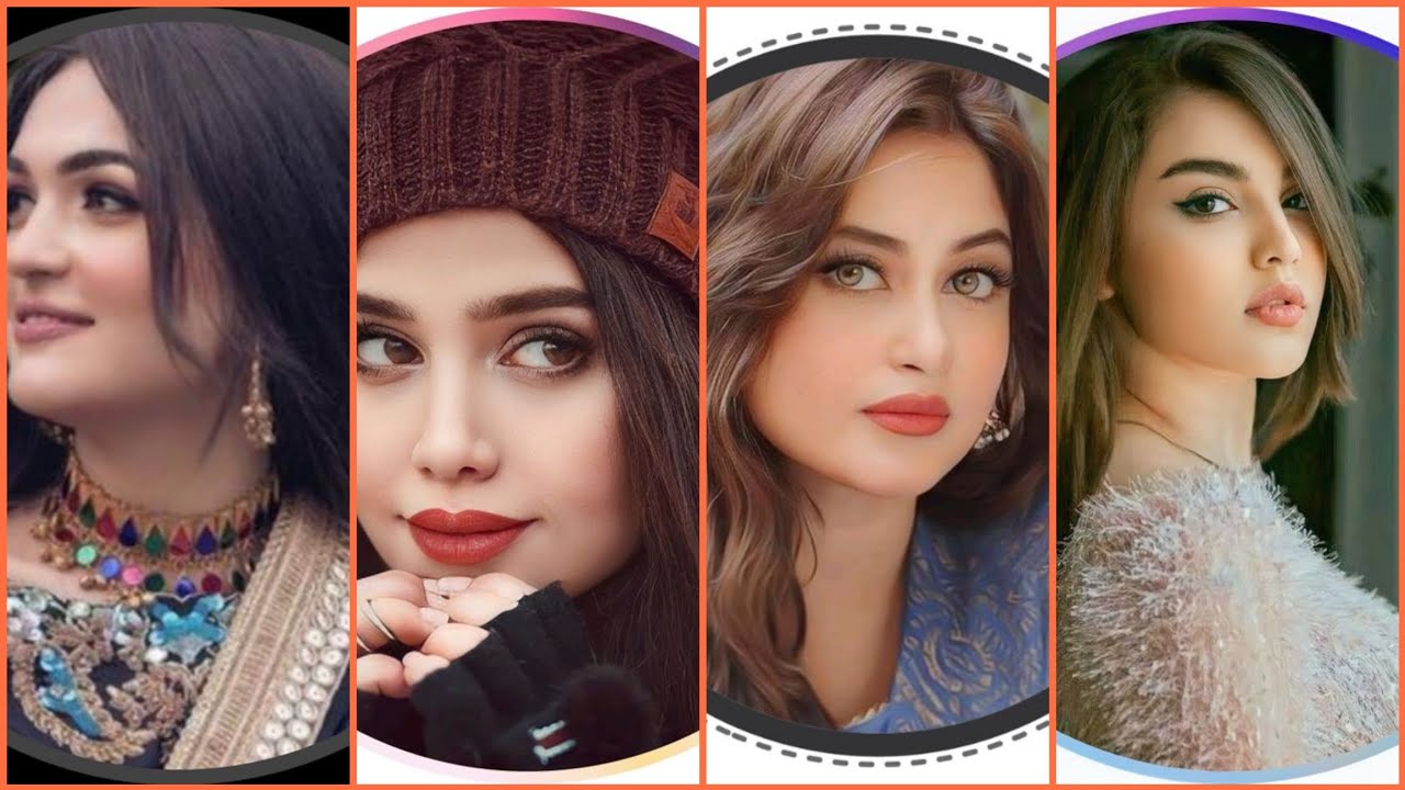 Cute 😍 Pretty girls photos in frame || dp pic for WhatsApp 