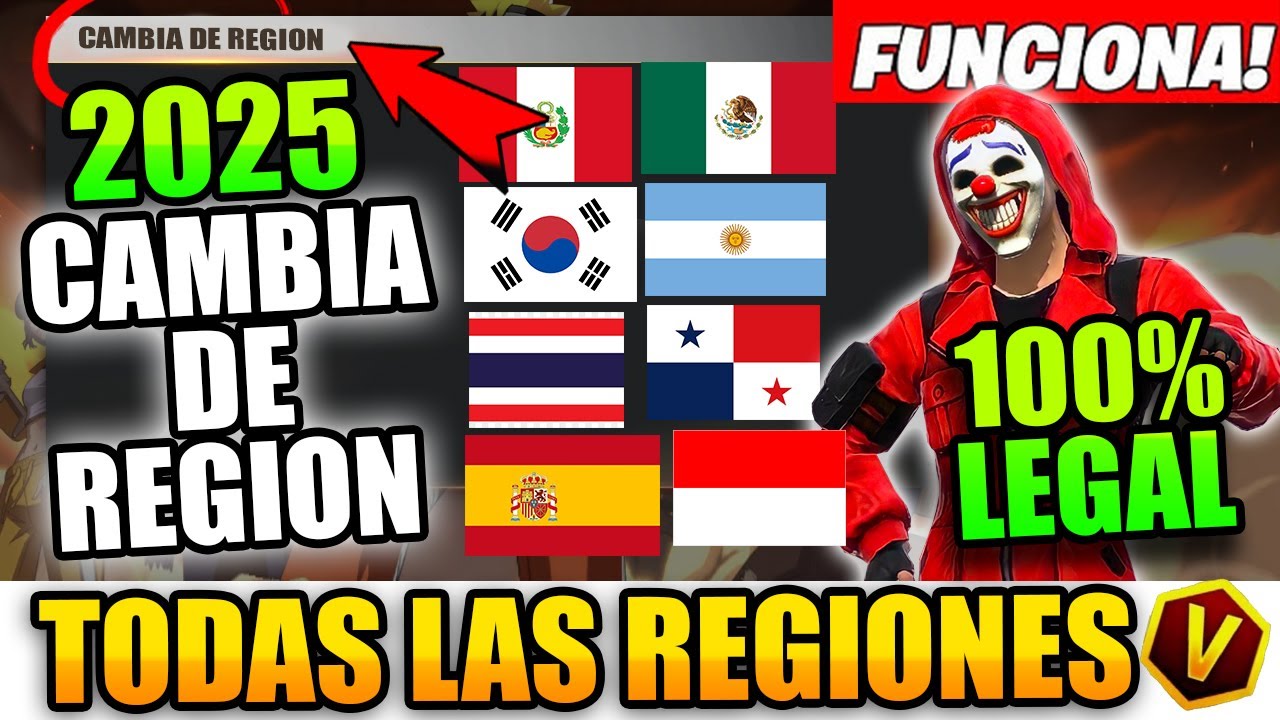 😳COMO CAMBIAR DE REGION EN FREE FIRE | CREAR CUENTA EN TODOS LOS PAISES 2025 (ACTUALIZADO)⚡
