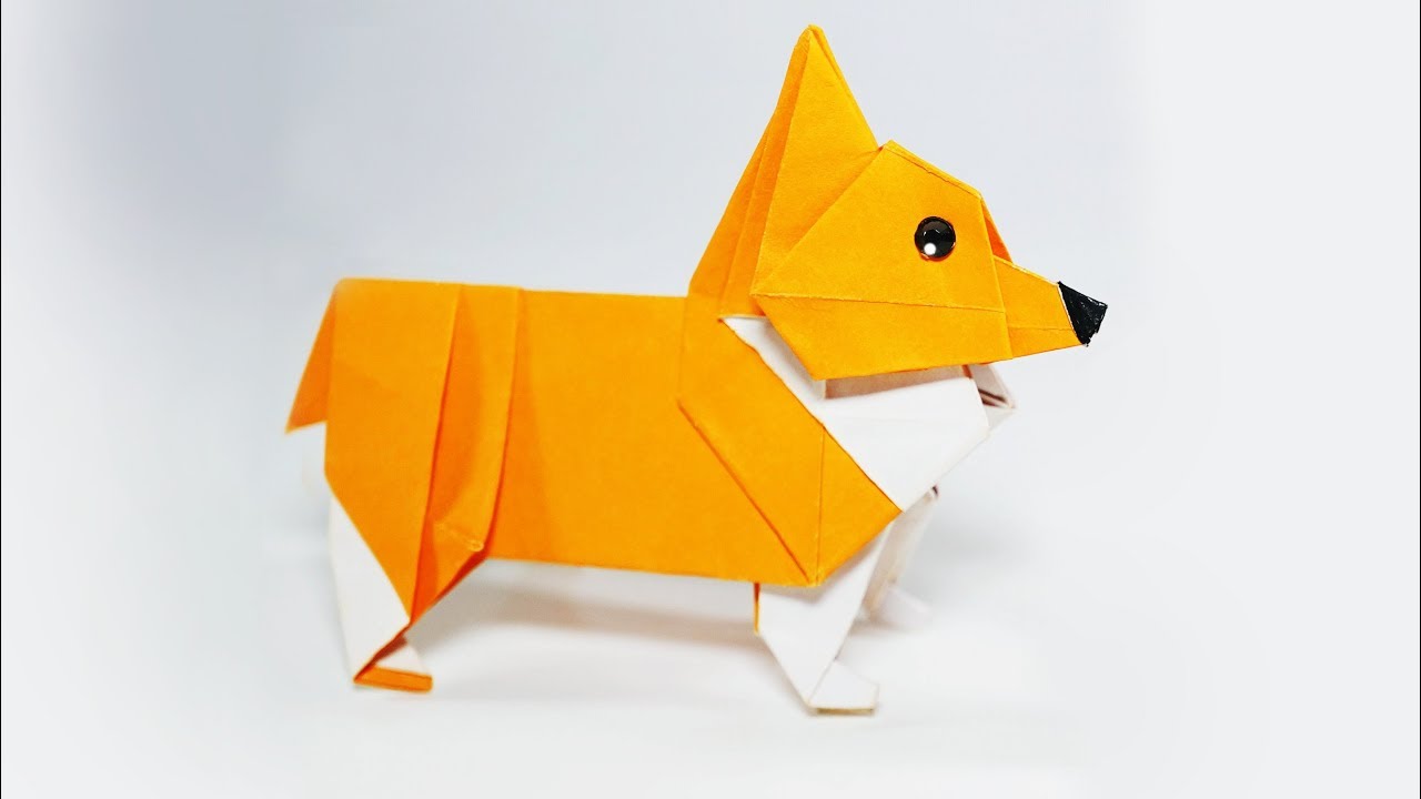 Origami Dog Welsh Corgi (Steven Casey) - Paper Folding / Papier Falten / 종이접기 / Paper Crafts / おりがみ