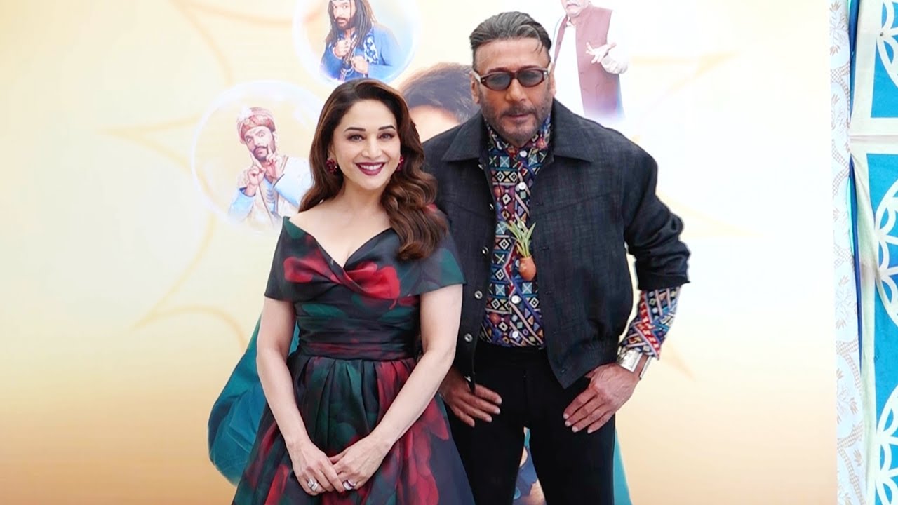 Madhuri Dixit & Jackie Shroff Snapped At The Set Of The Great Indian Kapil Show Season 4