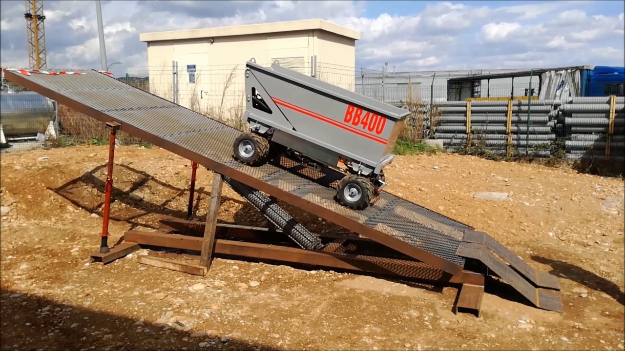 PLATEFORME MOTORIS&Eacute;E CM80 BENNE BASCULANTE FORTE PENTE - HYDROSYSTEM
