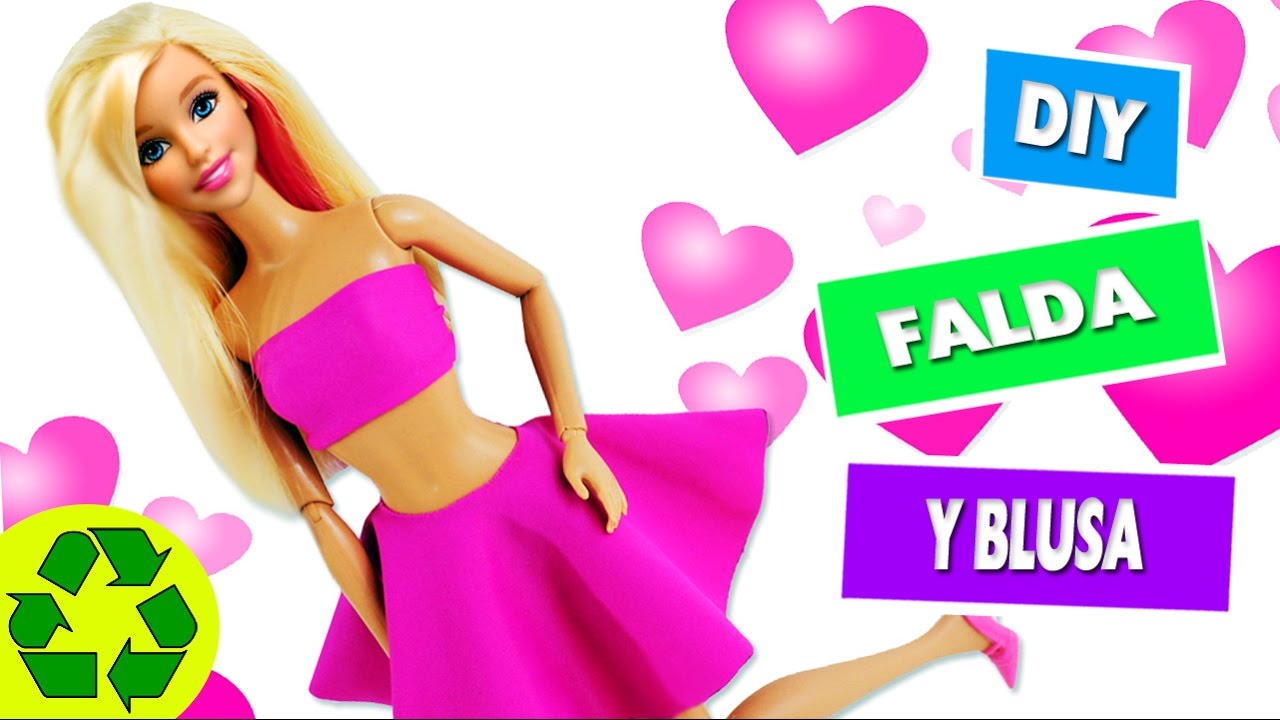 DIY | Ropa para muñecas: Falda y blusa sin coser ni pegar en 1 minuto - manualidades para muñecas