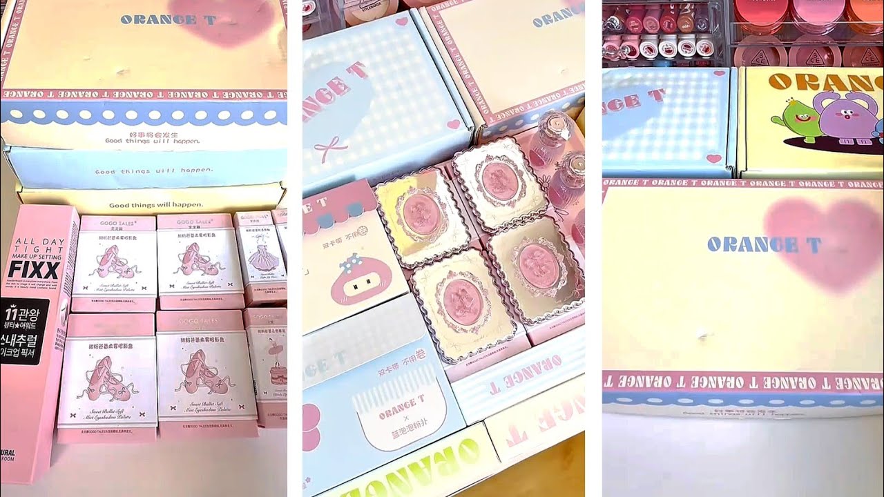 ASMR unboxing #makeup #pink #makeupblush #kbeauty #makeupproducts #beauty #fypシ゚viral #fashiontrends