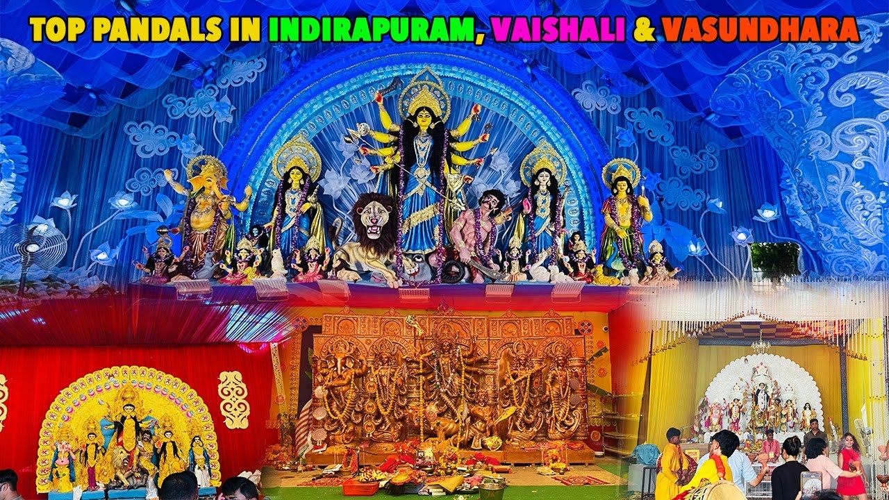 Durga Puja 2025 | Best Pandals in Indirapuram Vaishali & Vasundhara | Pandal Hopping | Pranav Prasun