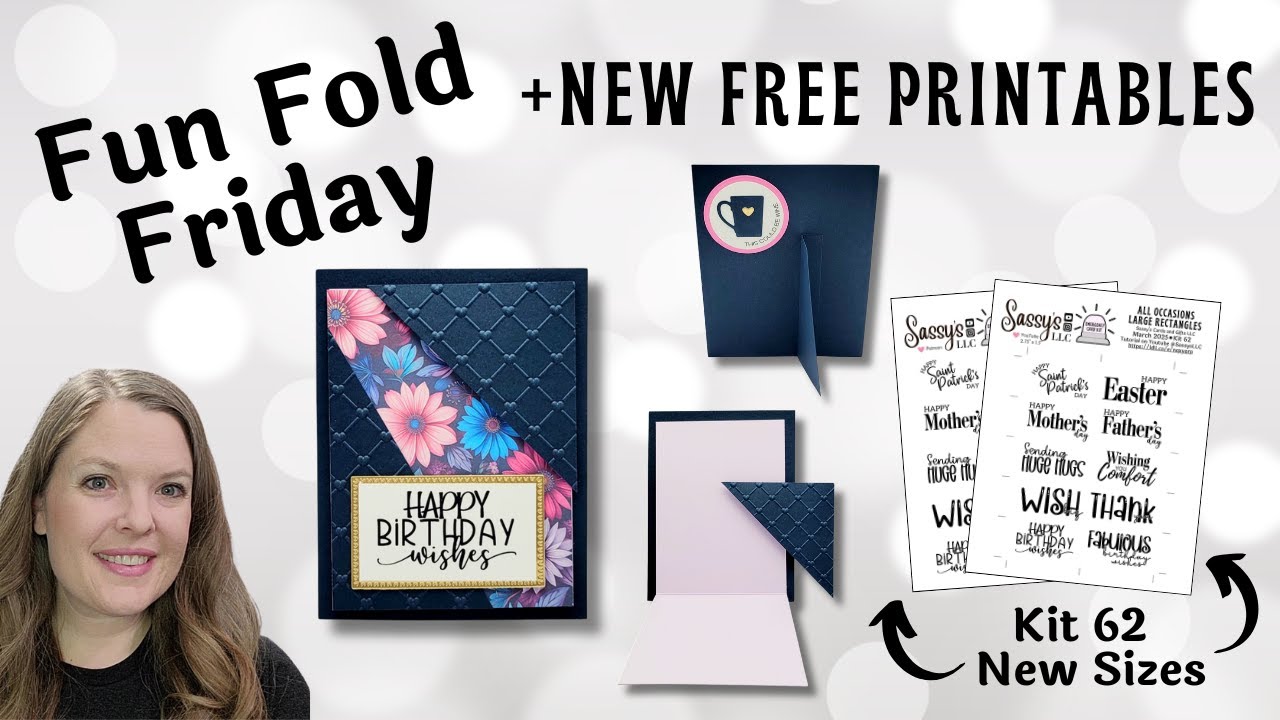 Super Easy Fun Fold with a Little Sass on the Back + NEW Larger Sentiment Sizes V62
