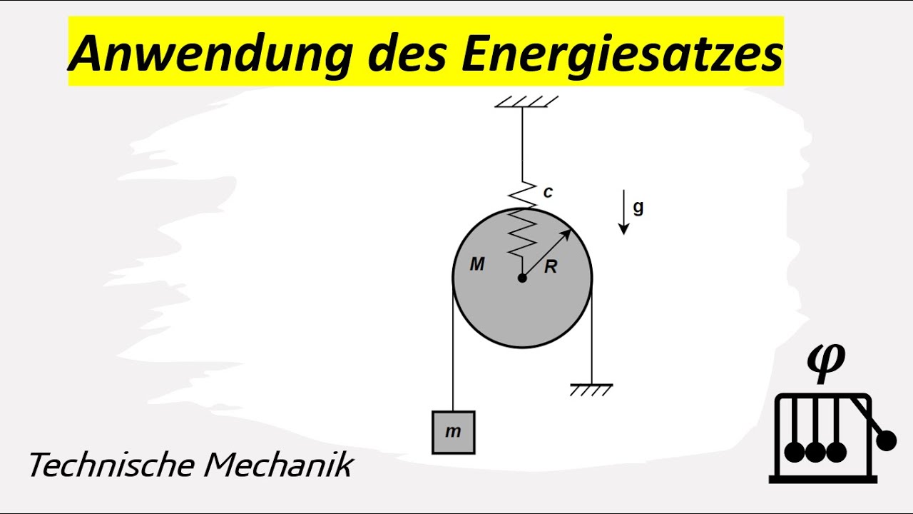 Bewegungsgleichung mit Energiesatz aufstellen [Technische Mechanik, Dynamik, Kinetik, Schwingungen]