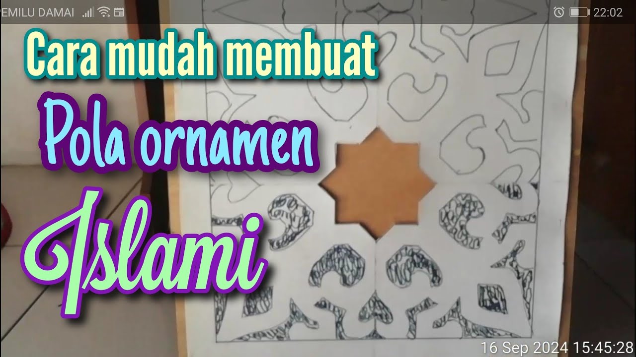 cara mudah membuat pola ornamen islami.