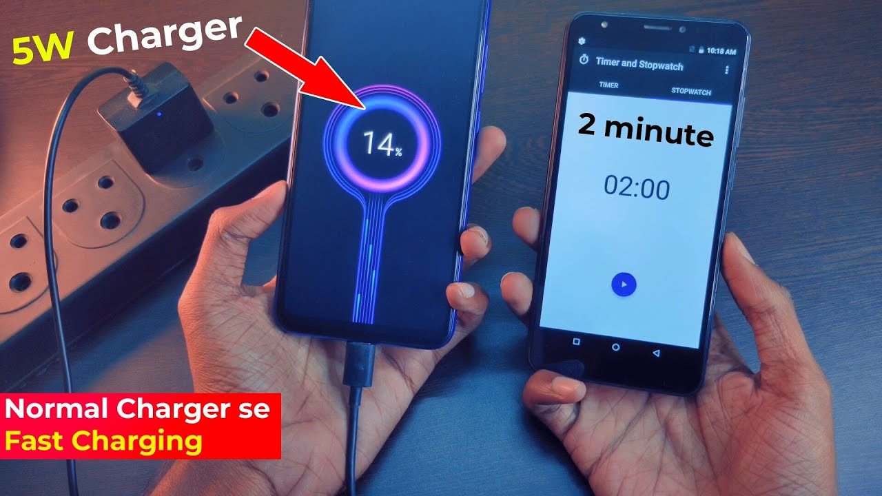 5W Charger Se 2 min 14% Charged With Proof | technomind ujjwal fast charging app | fast charger app