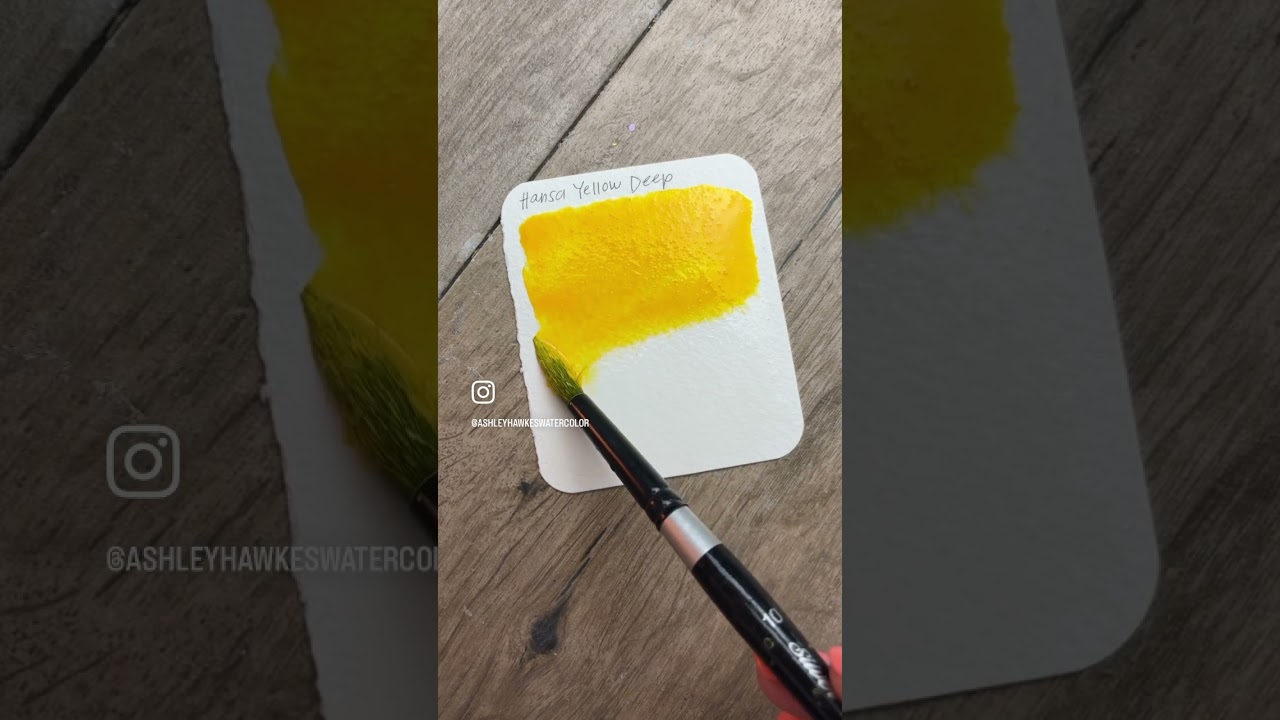 Hansa Yellow Deep watercolor by @DANIELSMITHArtistColor