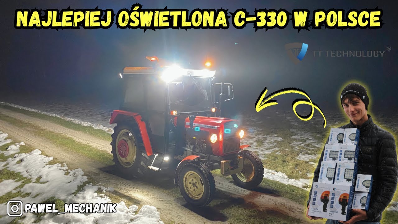Najlepiej Oświetlona 330 w Polsce! Ledy od TT Technology!🔥Oświetlenie 360&deg;całego ciągnika █▬█ █ ▀█▀