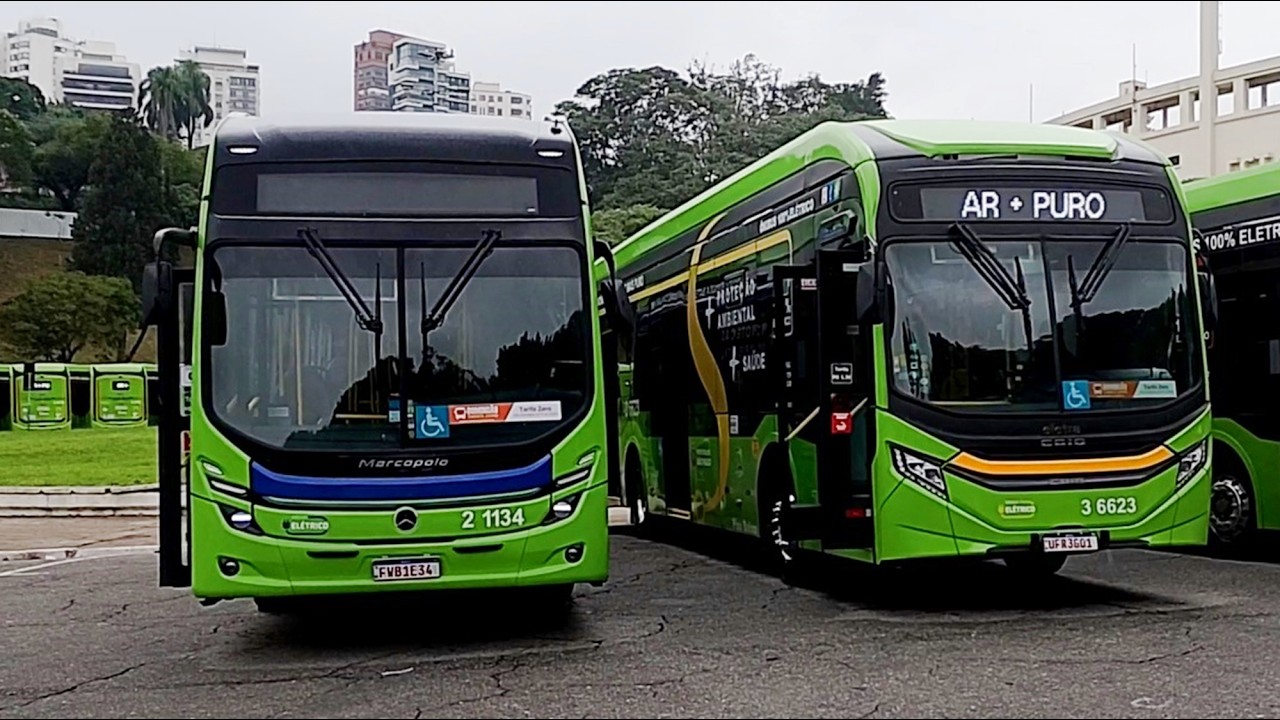 Todos os 110 ônibus elétricos entregues no dia 11/03/2026