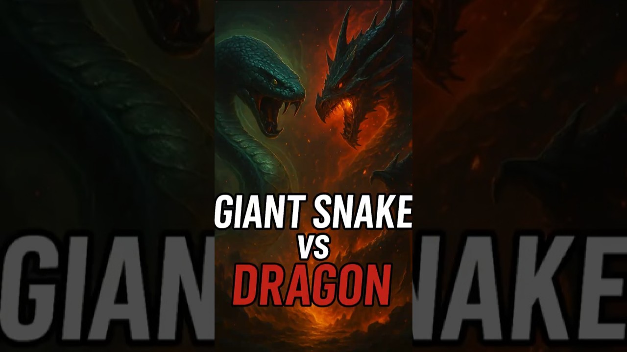 Giant Snake vs Dragon: WHO&rsquo;S THE REAL KING OF MONSTERS? 🐍🔥 #EpicBattle #MythicalClash #Shorts