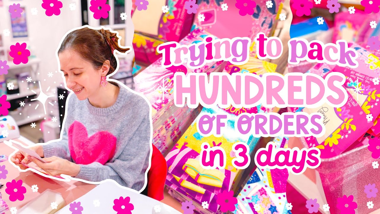 Trying to Get Hundreds of Orders Packed in 3 Days 🙈 Will I Pull it Off? 🌸 SMALL BIZ STUDIO VLOG