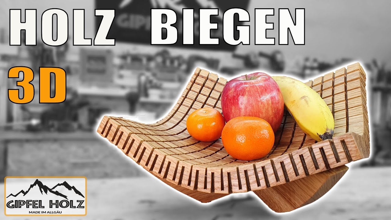 Holz biegen 3D - Holz verformen -  Mit dieser Sägetechnik kannst du Holz verformen - Holz Schale DIY